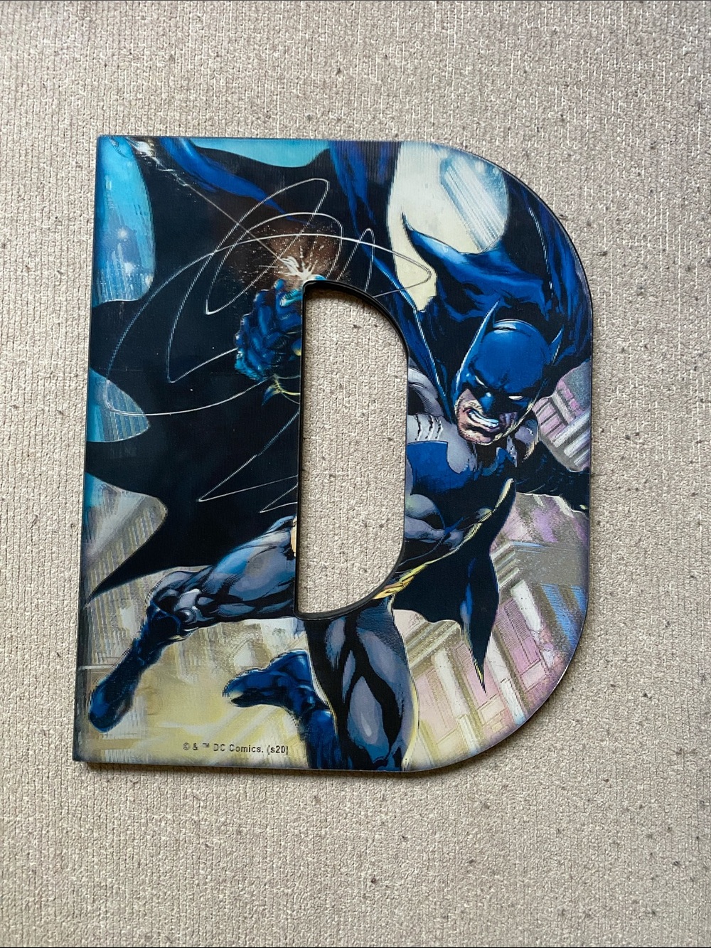 DC Comics Batman Letter D Wall Art – Blue and Black